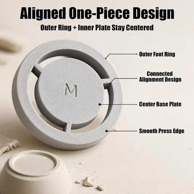 5-Pc Pottery Foot Ring Template Set – Ceramic Clay Trimming Tool