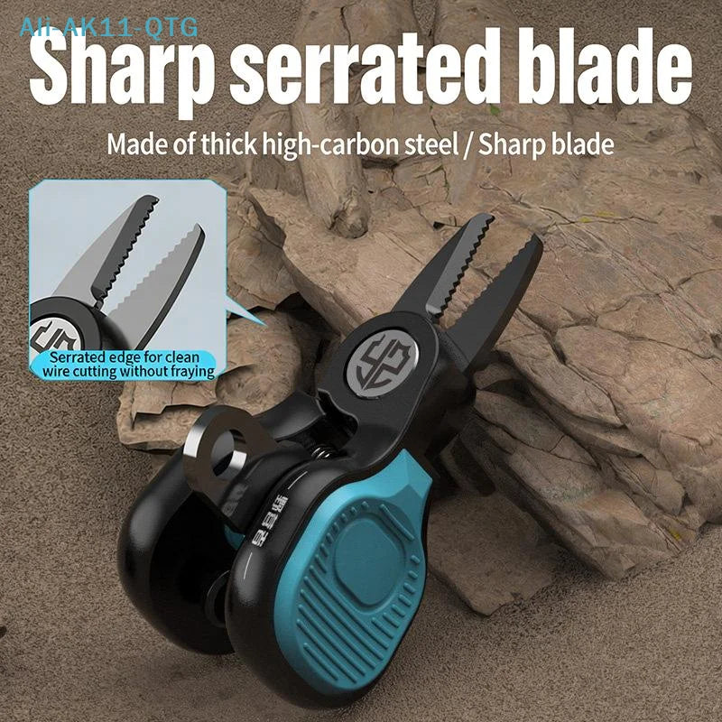 Portable Stainless Steel Fishing Shears | Serrated PE Line Cutter