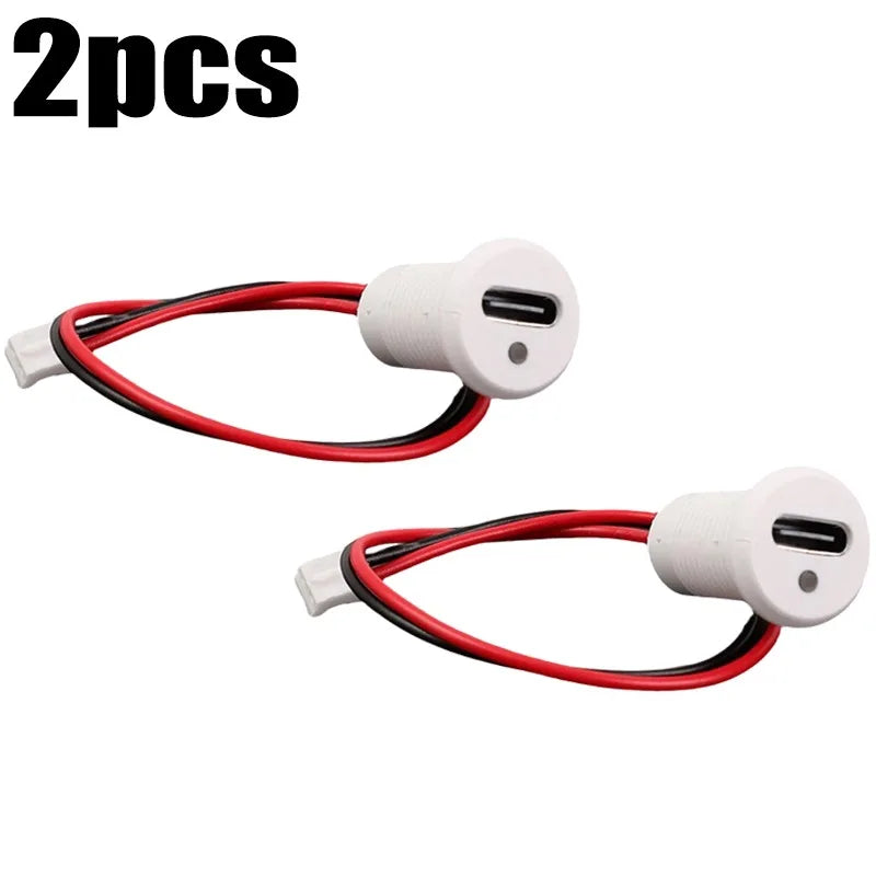 Waterproof USB-C Panel Mount Connector | Snap-In Car Dashboard