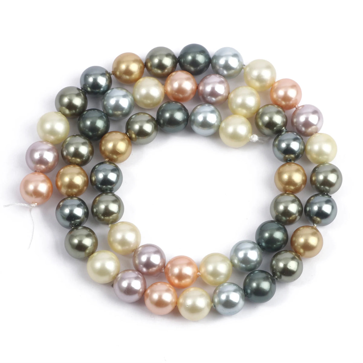 Multicolor Round Shell Pearl Beads for DIY Jewelry Making 6–12mm