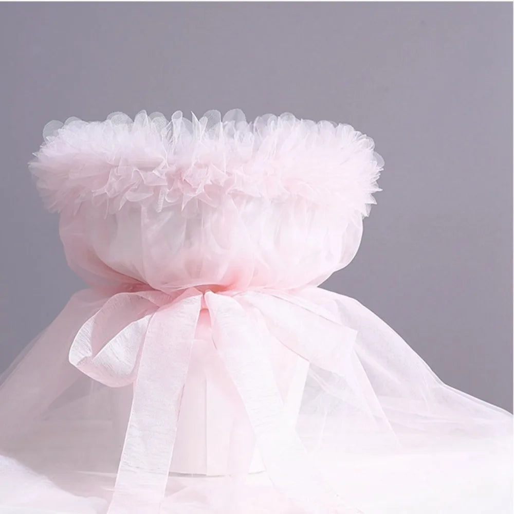Lace Mesh Flower Wrapping Yarn 50×75cm – Gift Packaging