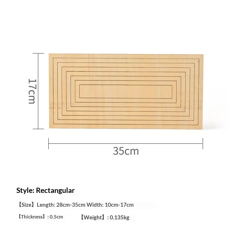 Wood Concentric Clay Cutting Guide – Pottery Plate Forming Mold