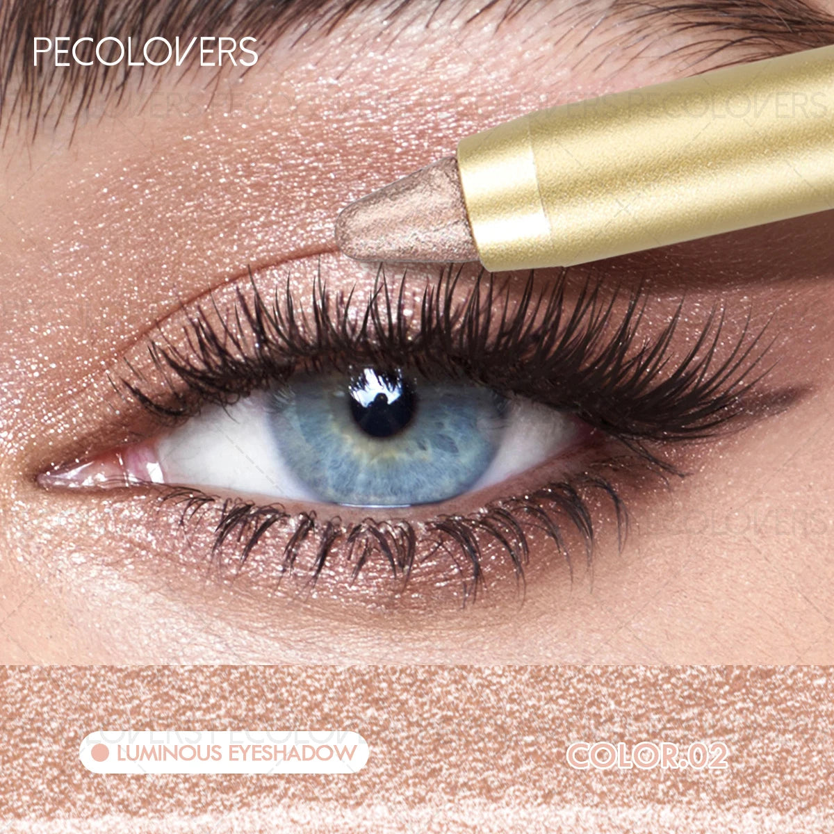 PECOLOVERS Waterproof Eyeshadow Stick – Glitter & Matte Dual-End