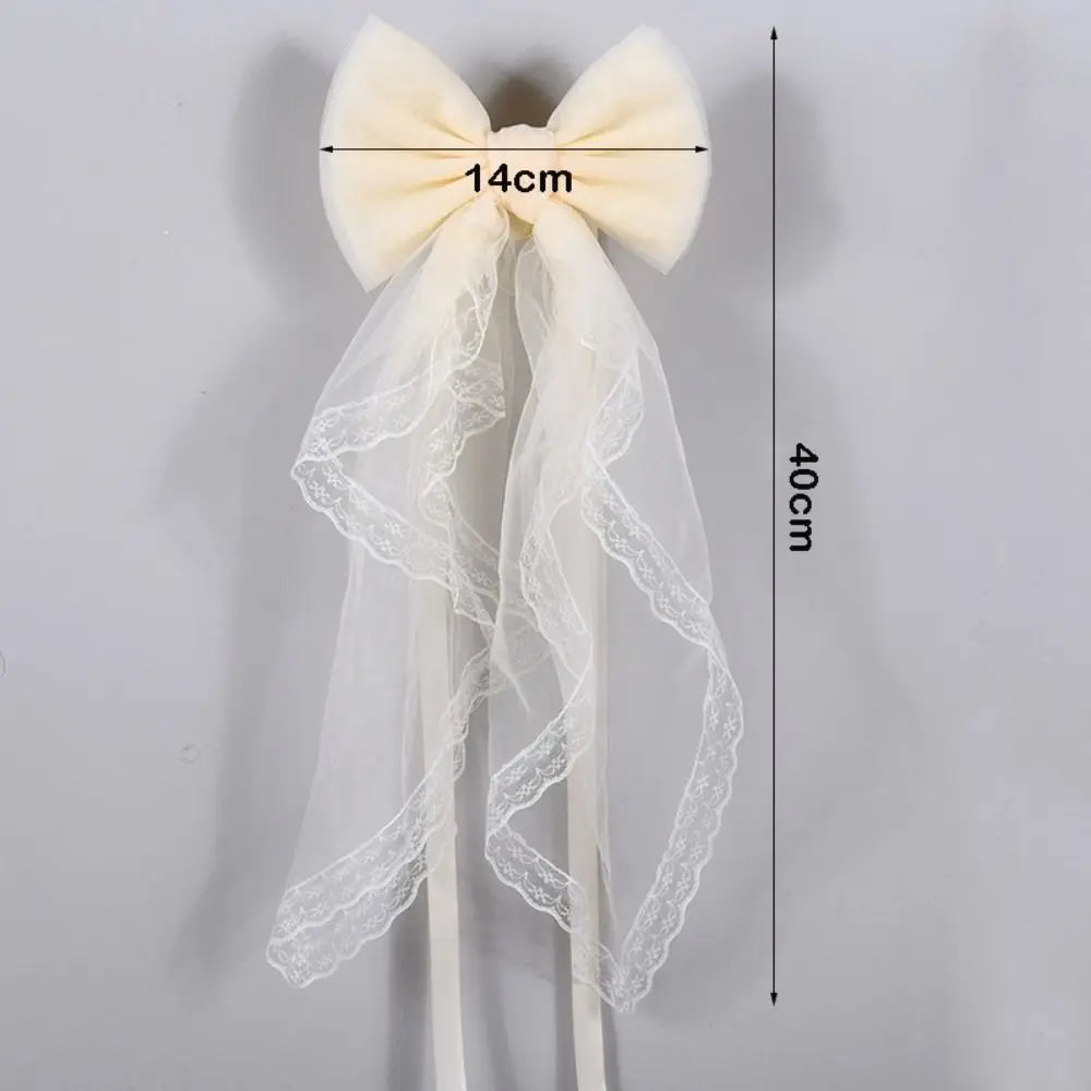 Lace Bow Curtain Tiebacks – Jacquard Holdbacks, White