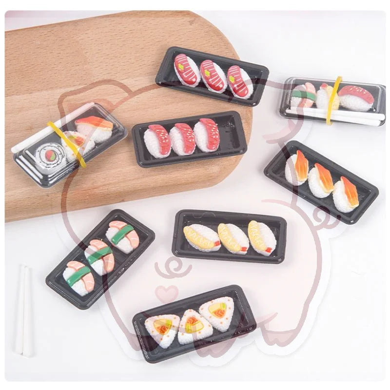 Miniature Sushi Bento Model | 1:12 Scale Dollhouse Food Prop