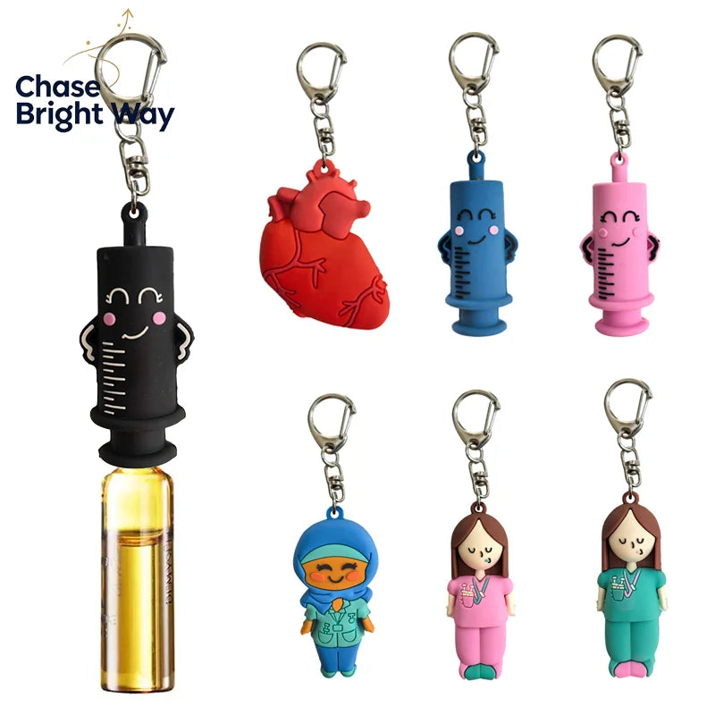 Syringe Ampoule Bottle Opener Keychain – Rubber Vial Cutter