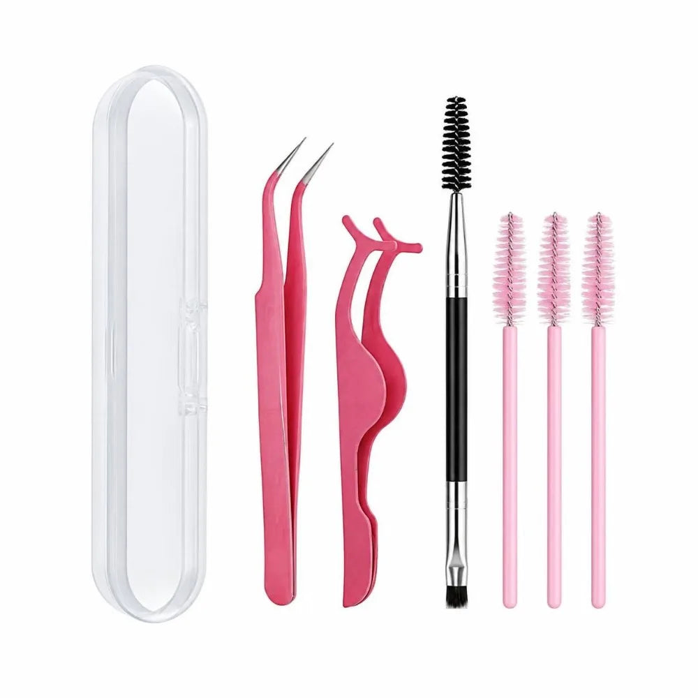 Stainless Steel Slanted Tweezers Set – Eyebrow & Lash Tools