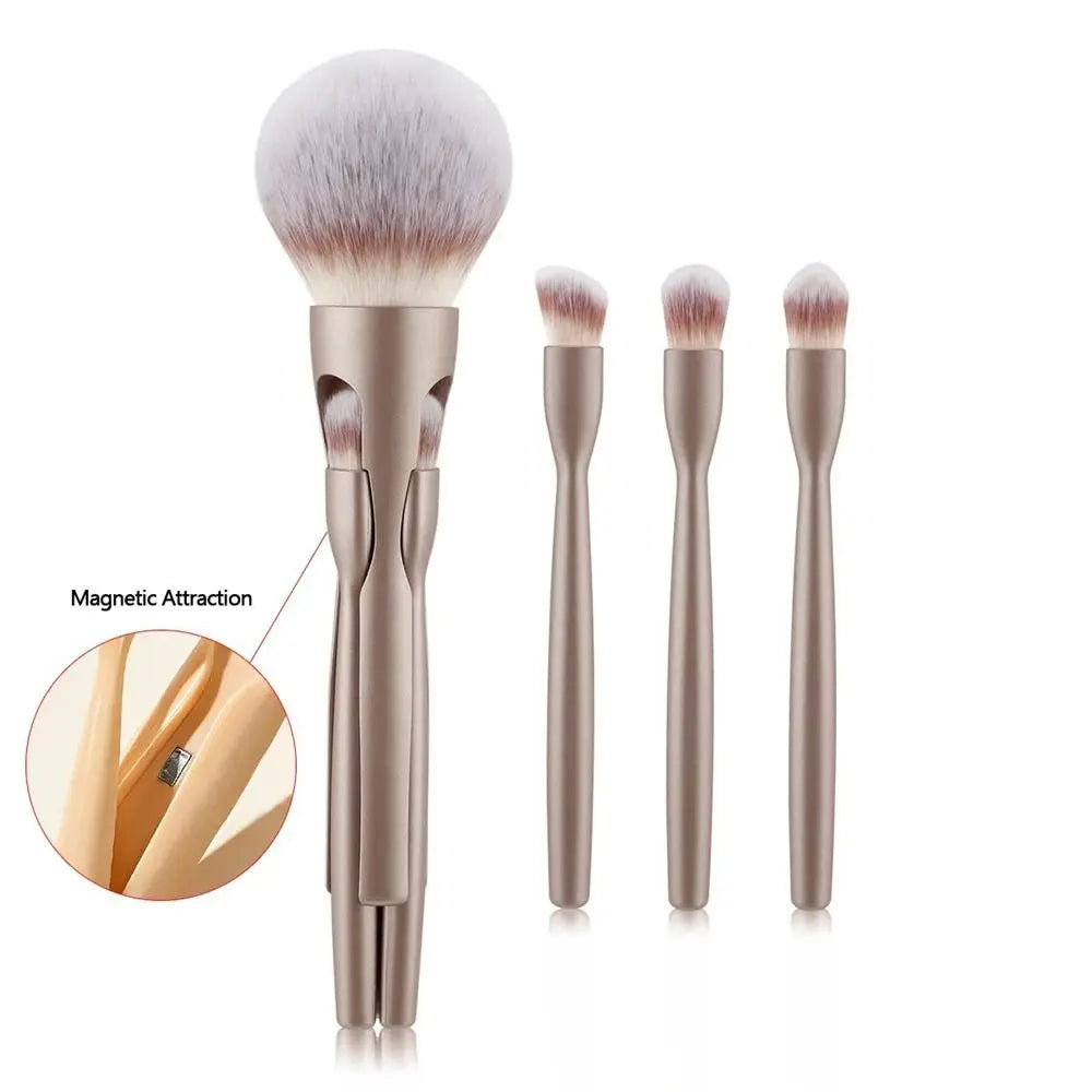 Magnetic 4-in-1 Transformable Makeup Brush – Face & Eye