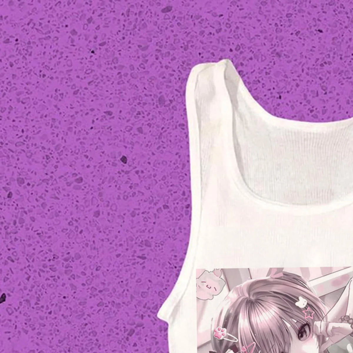 Y2K Harajuku Kawaii Cat Ear Anime Women's Slim Fitted Tee