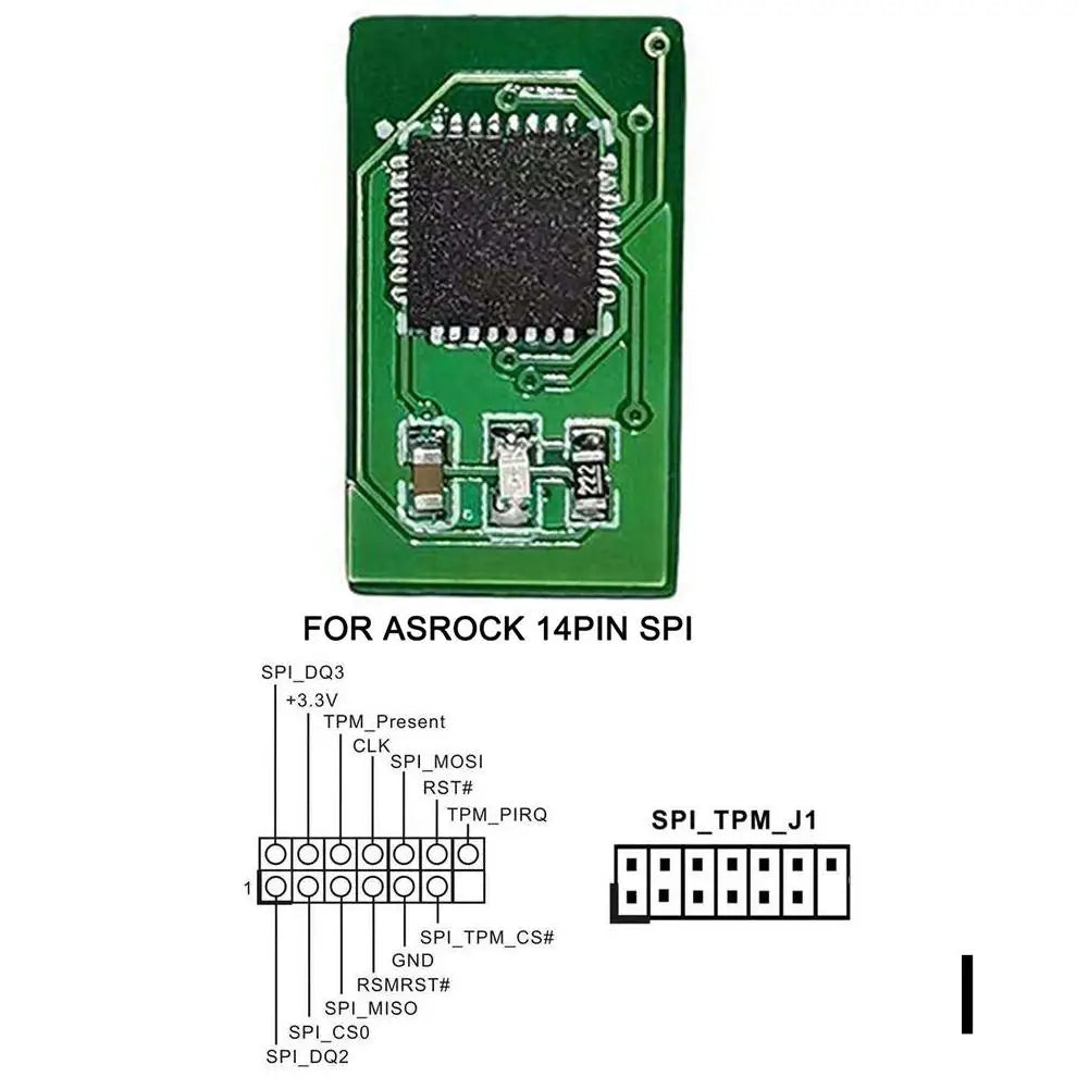TPM 2.0 Security Module 12/14/18/20-Pin LPC – ASUS MSI GIGABYTE