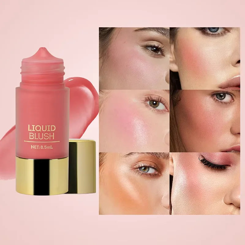 6-Color Liquid Blush Set – Matte Cheek Tint, Long-Lasting