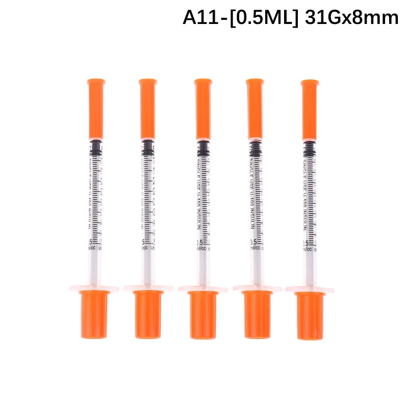 5-Pack Disposable Veterinary Syringes 0.3/0.5/1mL – Sterile