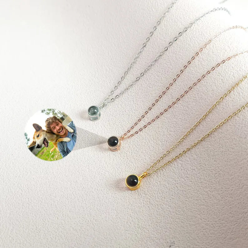 Custom Photo Projection Necklace – Personalized Picture Pendant