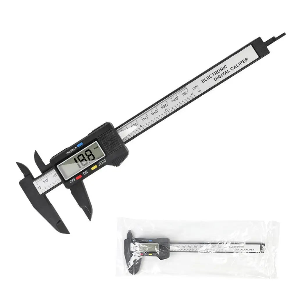 Digital Vernier Caliper 150mm LCD – Carbon Fiber Measuring Tool
