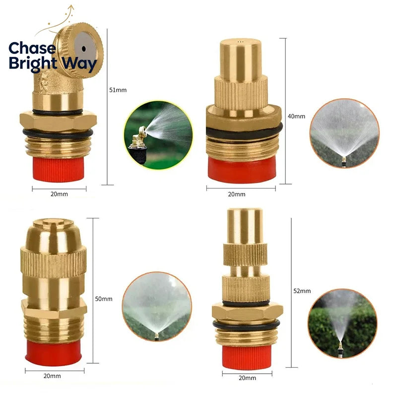 Brass Adjustable Garden Sprinkler Nozzle | Multi-Pattern Spray