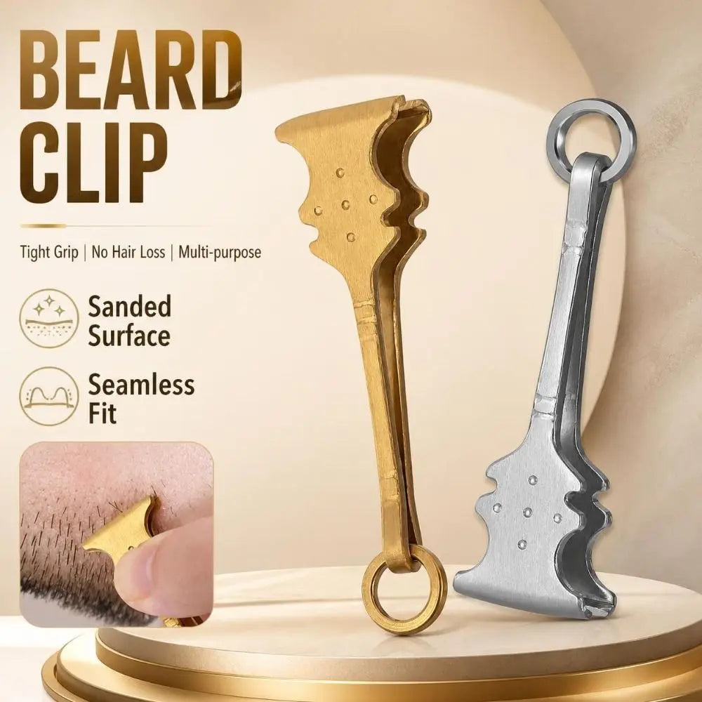 Stainless Steel Beard & Mustache Hair Clip – Anti-Slip Grooming