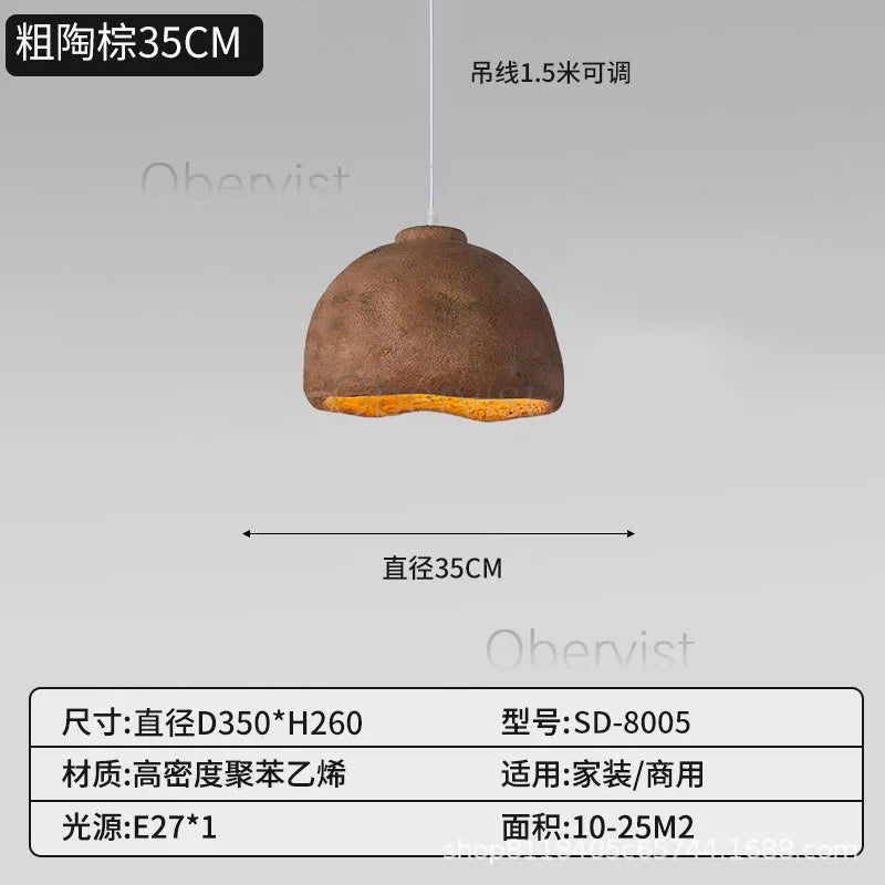 Wabi Sabi Pendant Light | Dimmable E27 LED Ceiling Fixture