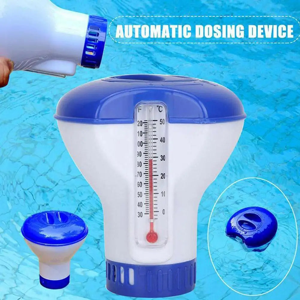Pool Floating Chlorine & Bromine Dispenser with Thermometer