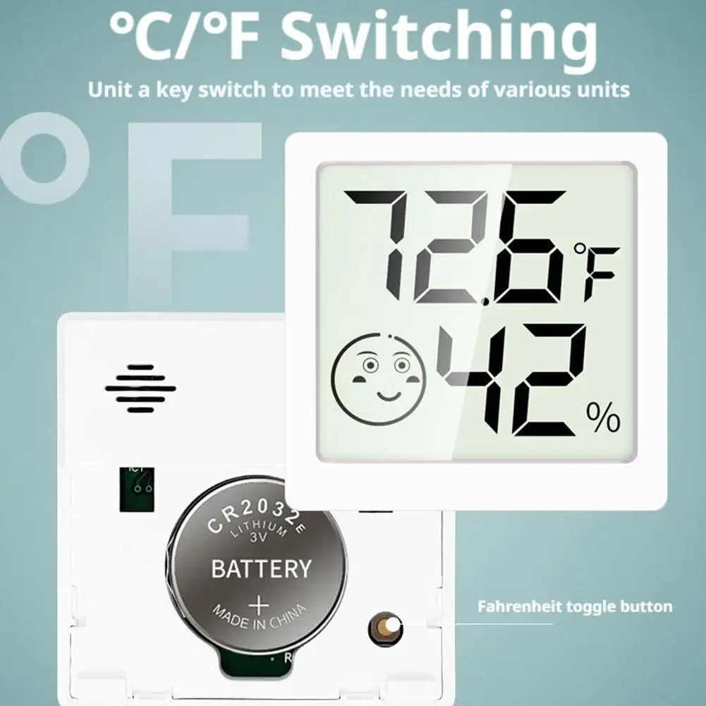 Mini LCD Digital Thermometer & Hygrometer – Indoor Humidity Meter
