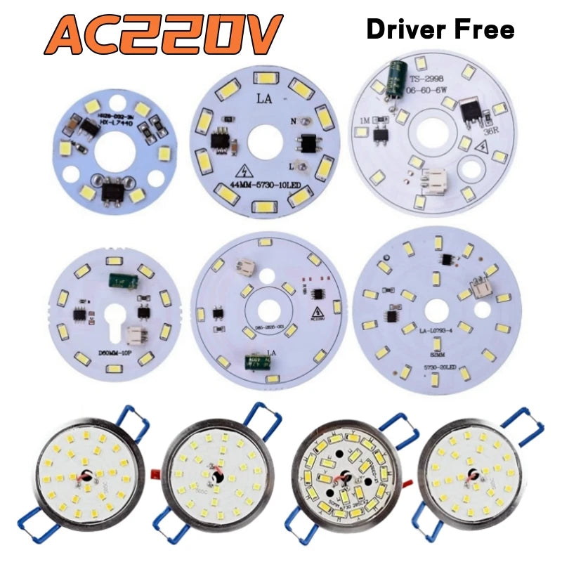 10-Pack AC220V SMD2835 LED Module Chips – Driver-Free 1.5W–12W