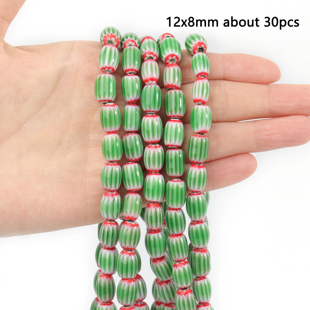 Nepal Lampwork Glass Beads 6mm – Pumpkin Shape DIY Jewelry