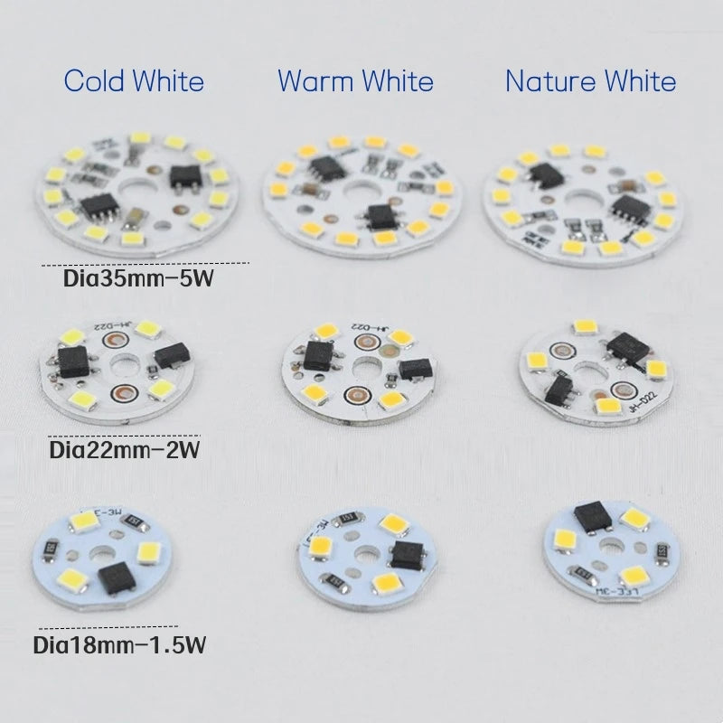 10-Pack AC220V SMD2835 LED Module Chips – Driver-Free 1.5W–12W
