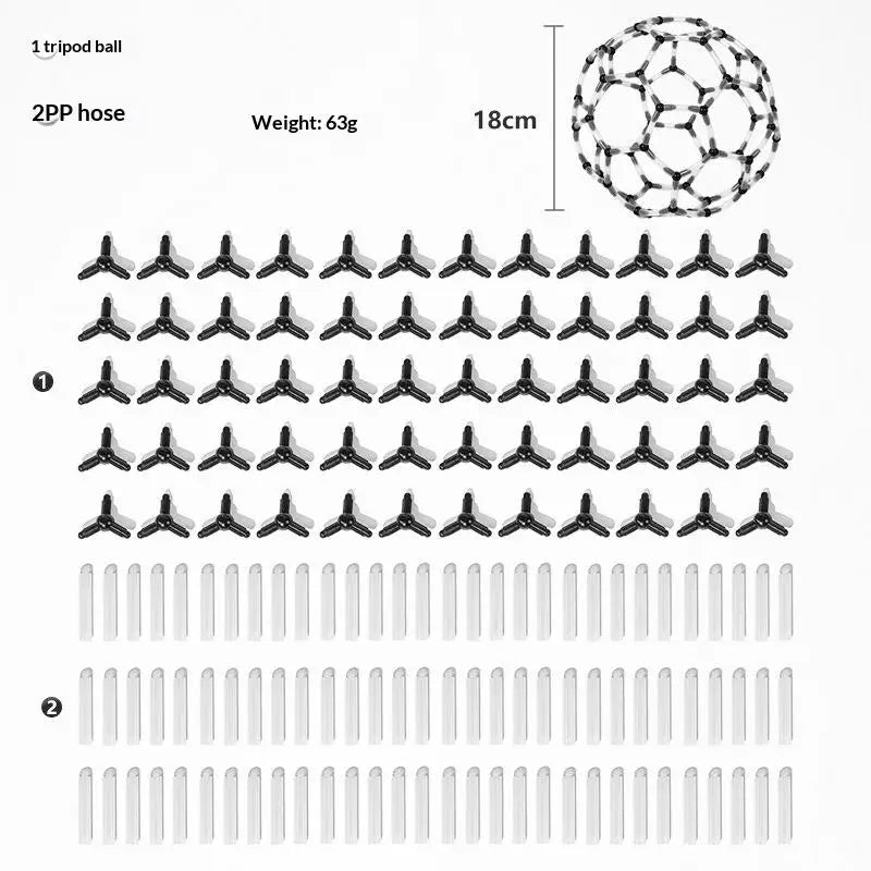 DIY C60 Buckminsterfullerene 3D Molecular Model STEM Kit