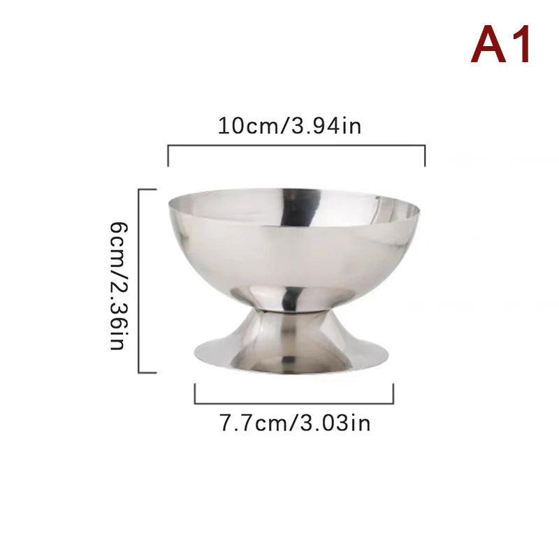 Stainless Steel Goblet Ice Cream Cup & Dessert Bowl