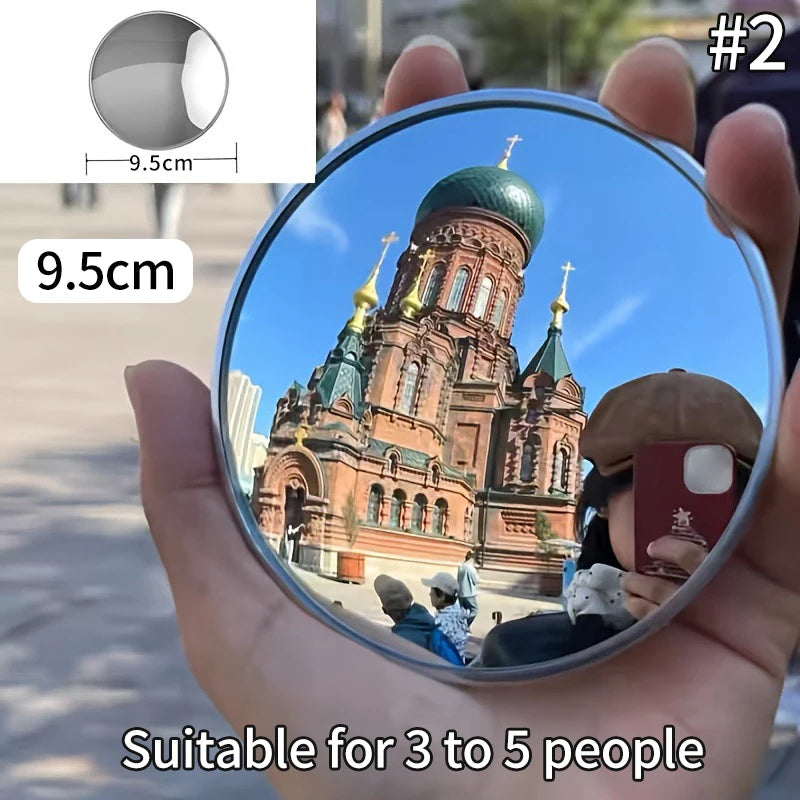 Portable Mini Round Makeup Mirror – Wide-Angle Travel Mirror