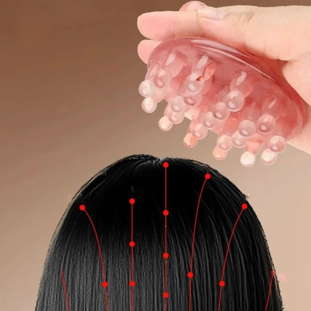 Resin Meridian Massage Brush – Scalp, Abdomen & Full Body