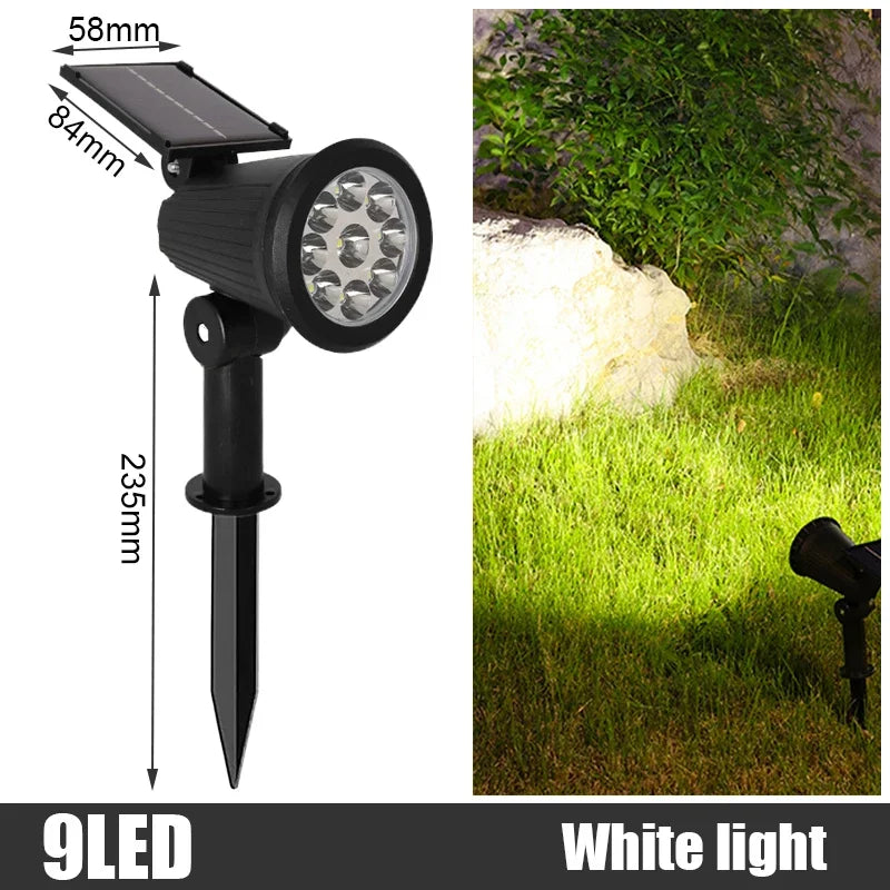 Solar Inground LED Landscape Light – IP65 Waterproof Dimmable