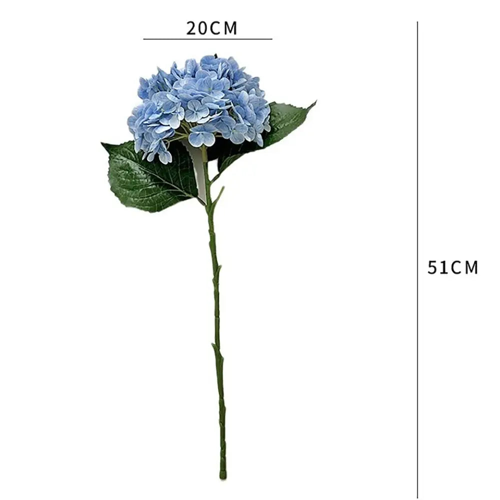 Silk Hydrangea Artificial Flower Head – Large 3D Realistic