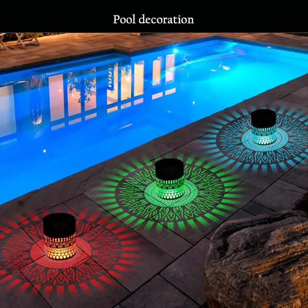 Sunflower Mandala Solar LED Wall Light – Waterproof Outdoor