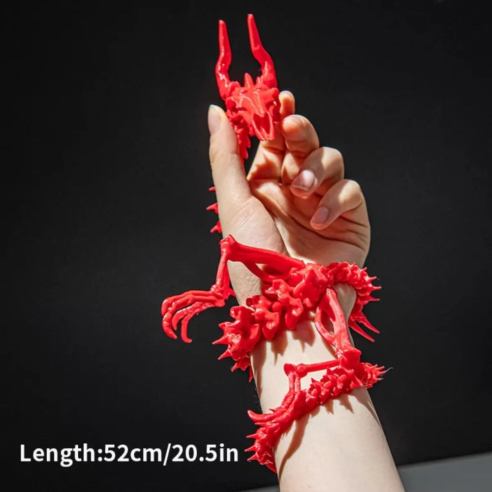 3D Printed Dragon Skeleton Figurine – Movable Collectible Model