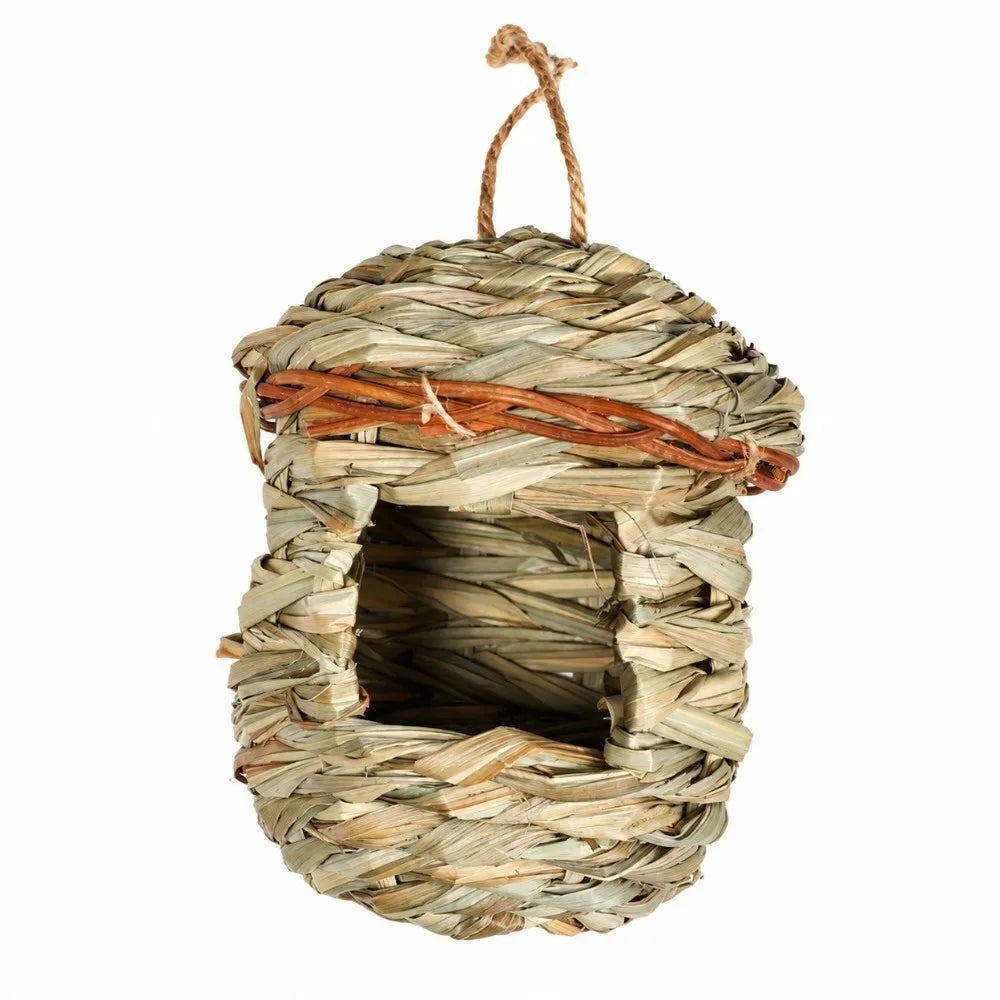Hand-Woven Straw Hanging Bird House – Garden Bird Nest