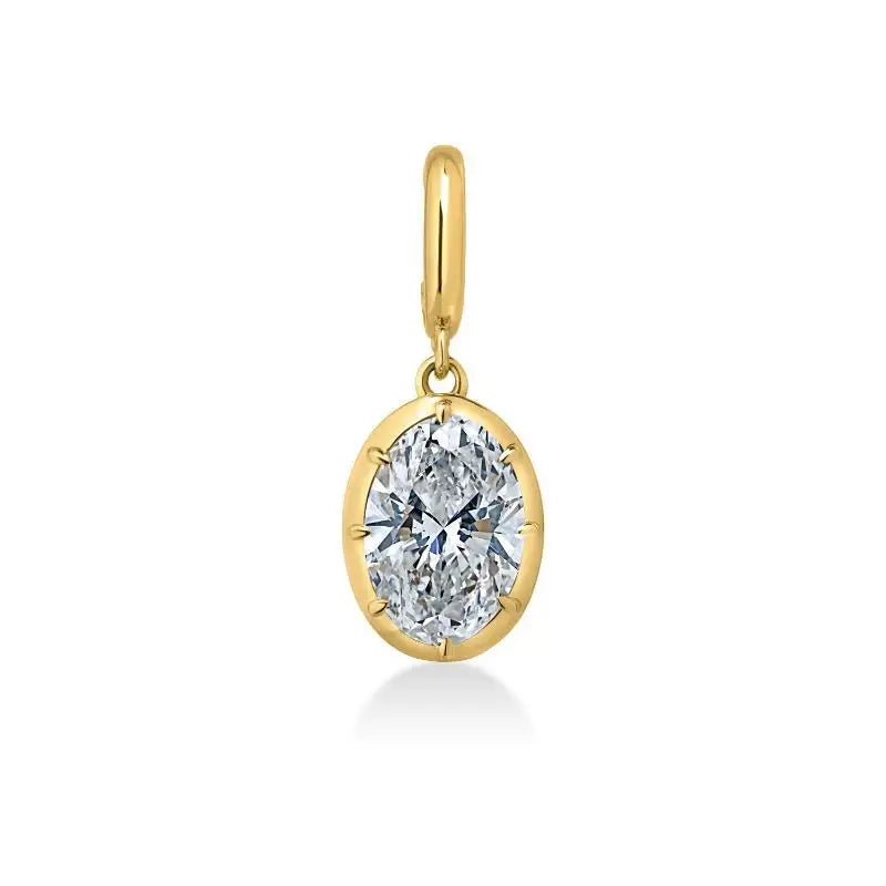 Women's Dainty CZ Pendant Necklace | Mixed Metal Bead Chain