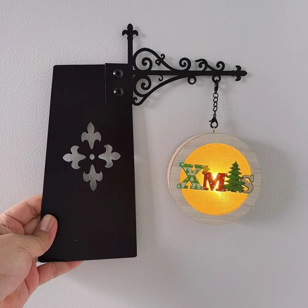 Christmas Book Nook LED Lamp – Warm White Metal Shelf Light