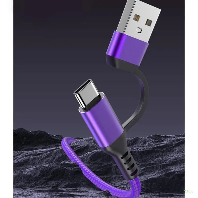USB-A to USB-C 60W Fast Charging Cable – 1m Nylon Braided