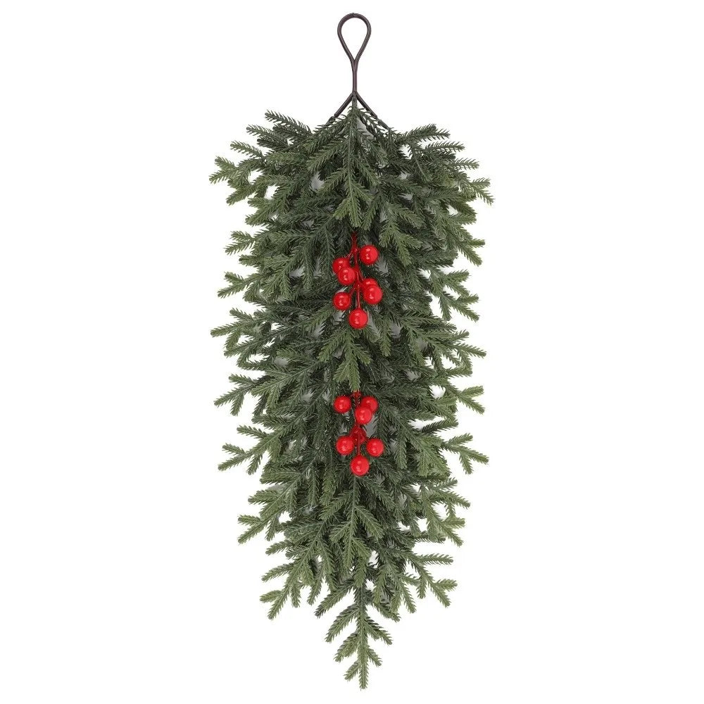 Hanging Artificial Pine Cedar Swag – Real Touch Christmas Wreath