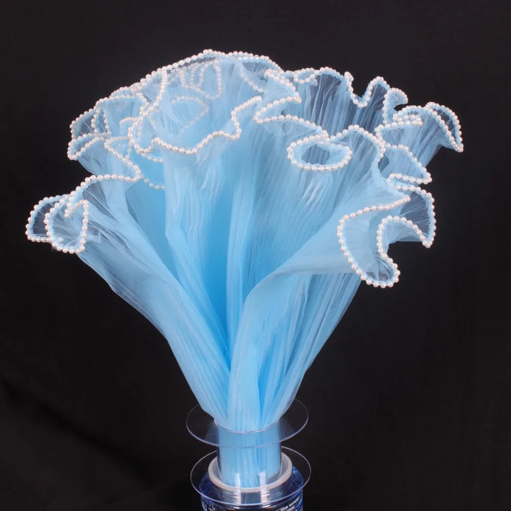 Pearl Lace Wave Mesh Flower Wrapping Roll – 28cm x 4 Yards