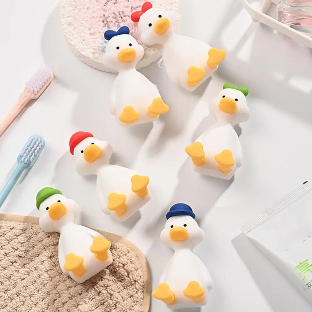 3D Duck Silicone Toothbrush Holder – Suction Cup Wall Mount