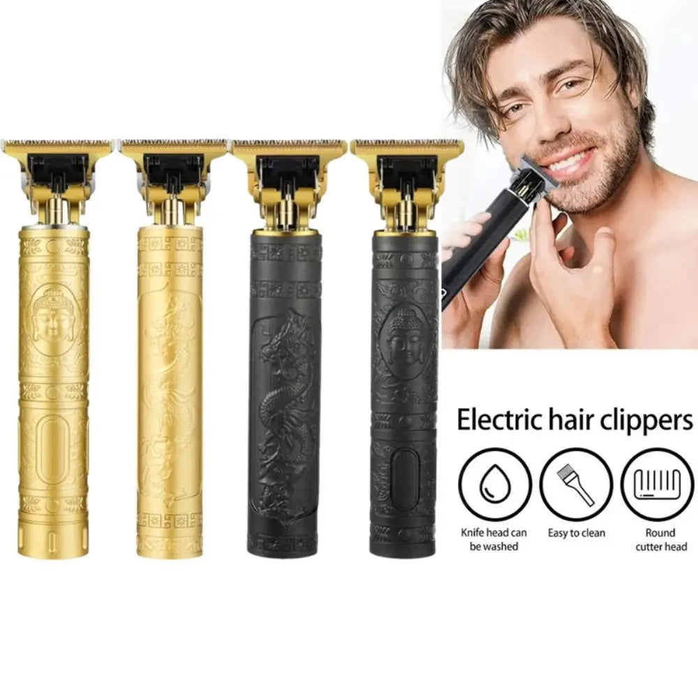 Vintage Cordless Hair Clipper – USB-C Fast Charging Trimmer