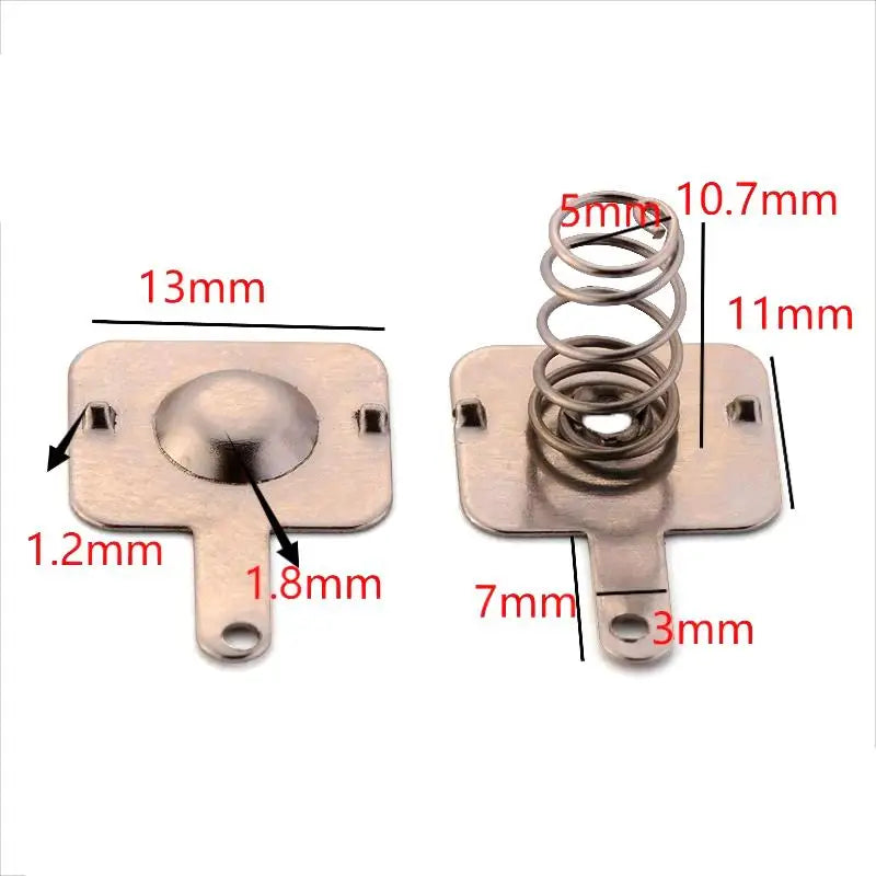 20-Pack 18650 Battery Spring Contacts – Nickel-Plated Tabs