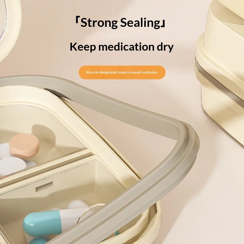 Weekly Pill Organizer – Water-Resistant Travel Medicine Case