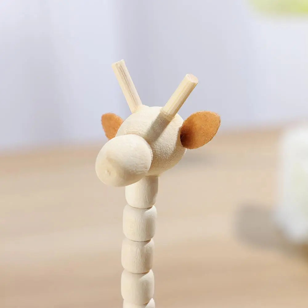 Wooden Animal Puppet Figurine – Mini Desktop Shelf Ornament