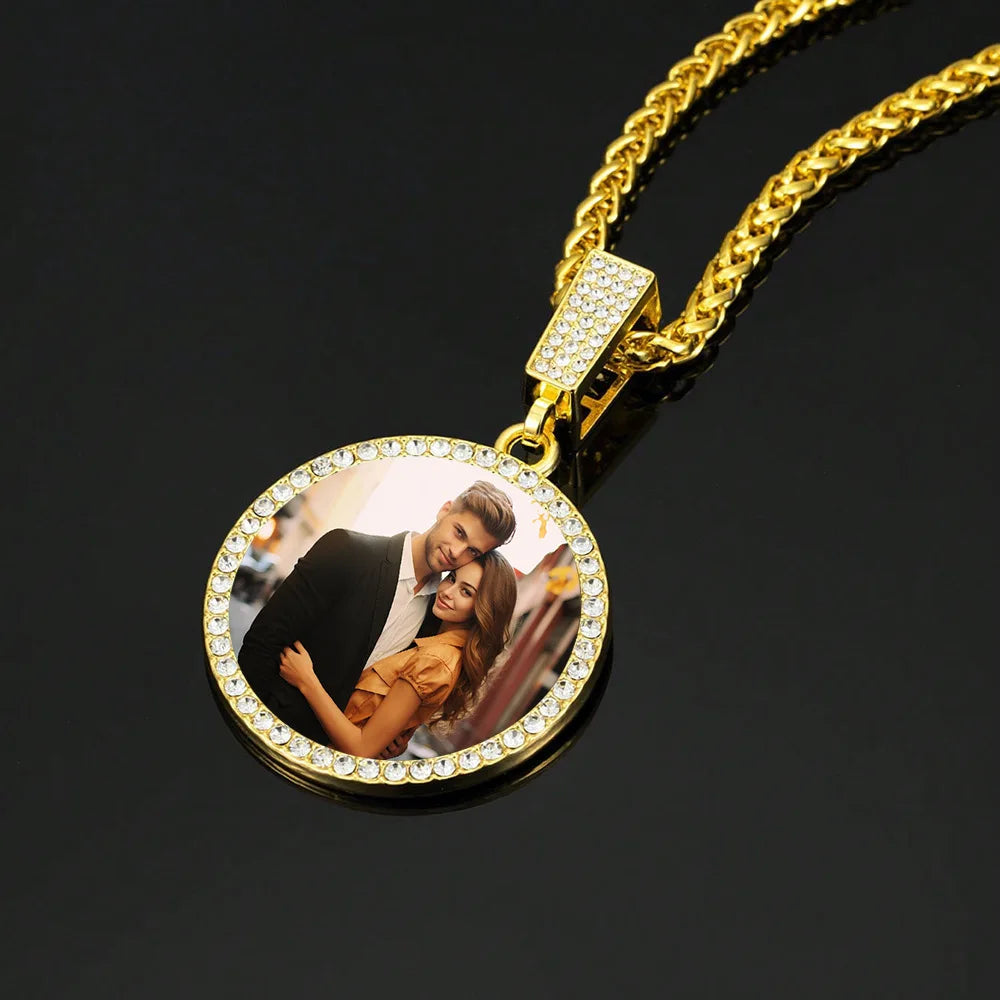 Custom Photo Medallion Necklace – Hip Hop Iced Out Pendant