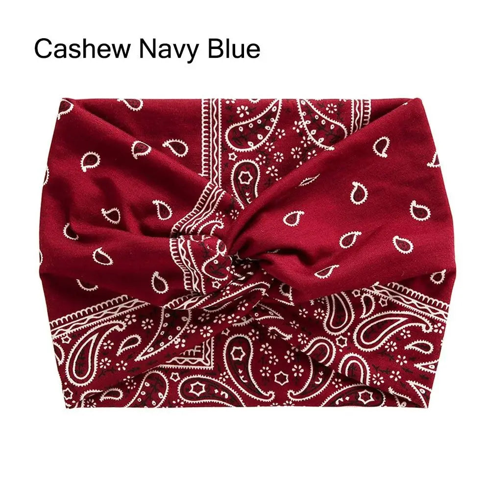 Wide Twisted Turban Headband – Boho Yoga Head Wrap for Women