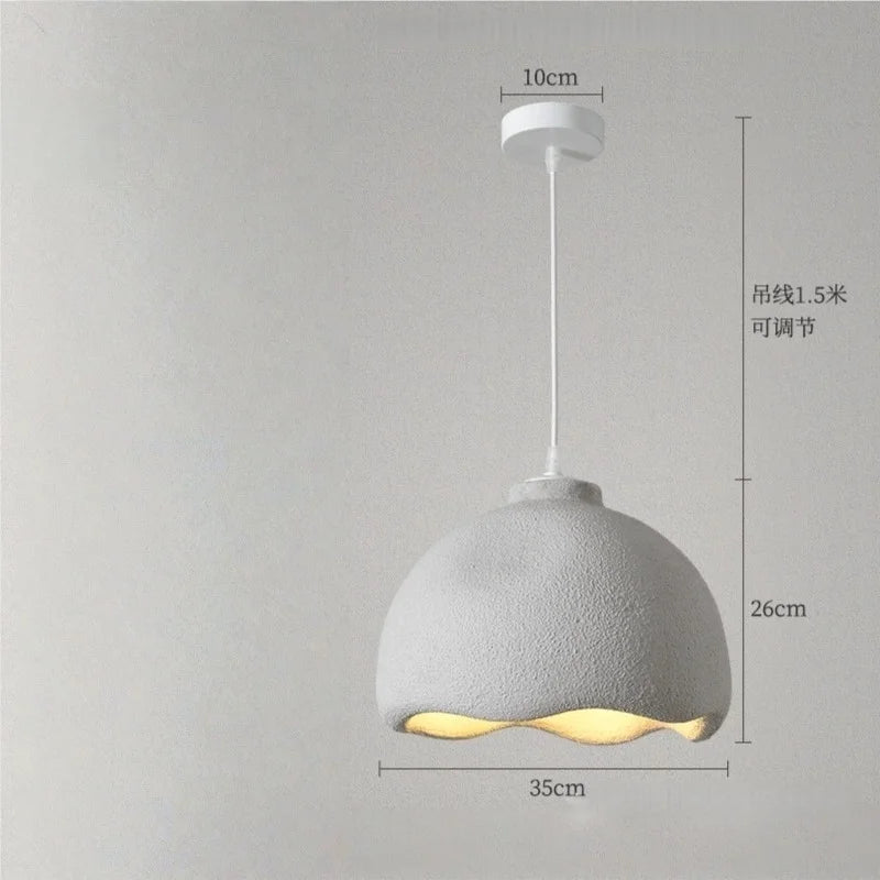 Wabi Sabi Resin LED Pendant Light | Modern Hanging Chandelier