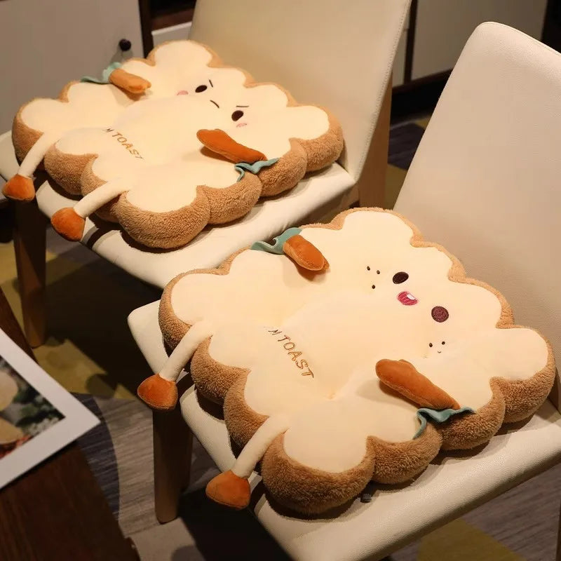 Toast Shaped Memory Foam Seat Cushion – Anti-Slip Chair Pad