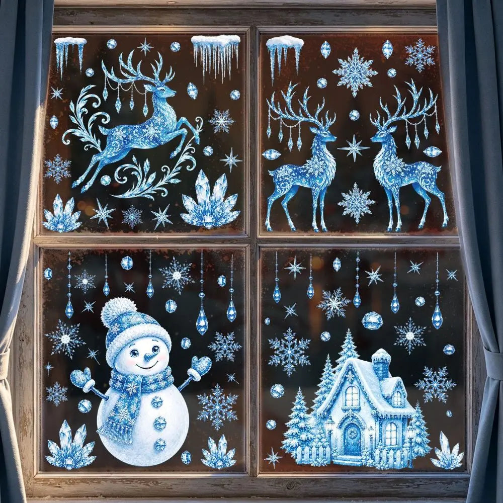 Reusable Christmas Window Stickers – PVC Electrostatic Cling
